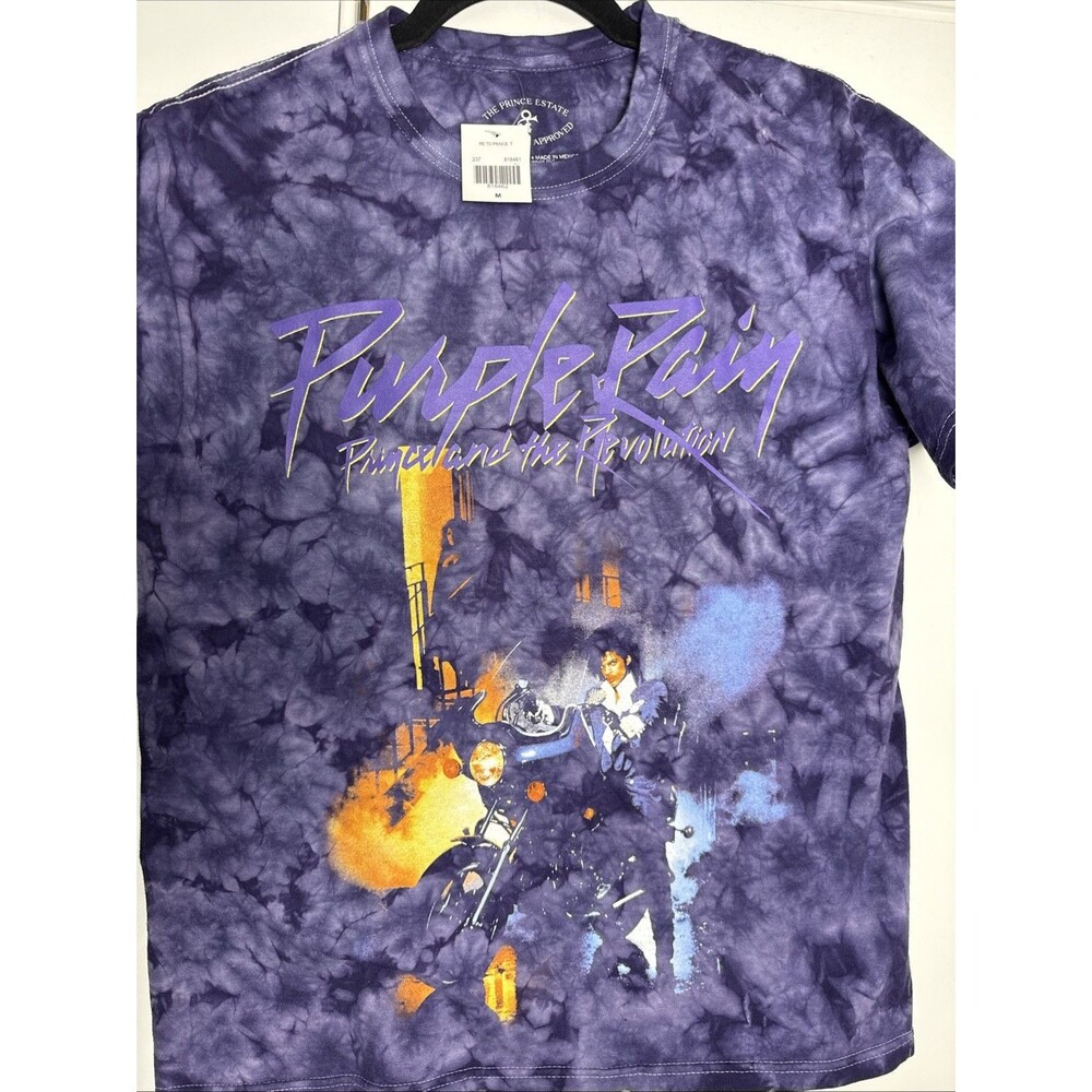 The Prince Estate Official Prince Purple Rain Purple Tie Dye Shirt Size M W/tags